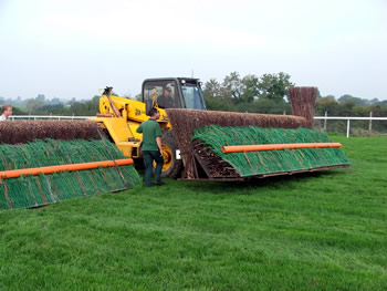 installing steeplechase frames Cheltenham